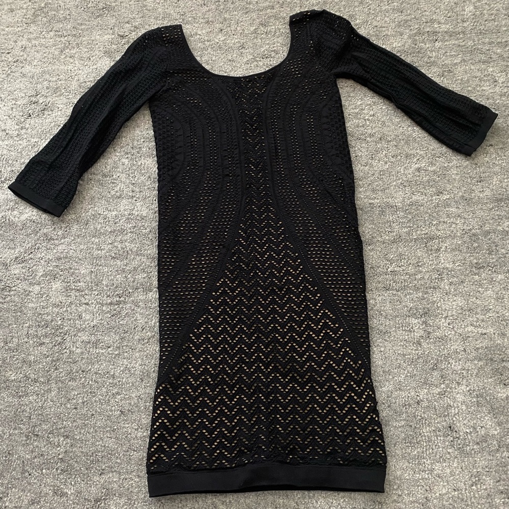 Bebe black bodycon dress